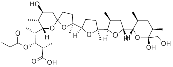 CAS#: 56283-74-0， 16-Deethyl-3-O-Demethyl-16-Methyl-3-O-(1-Oxopropyl)-Monensin