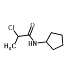 structure of CAS# 565180-19-0, 2-Chloro-N-Cyclopentylpropanamide;MFCD03988563
