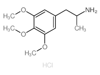结构式 CAS# 5688-80-2, 3,4,5-三甲氧基-alpha-甲基苯乙胺盐酸盐