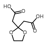 CAS#: 5694-91-7， 2,2'-(1,3-Dioxolane-2,2-Diyl)Diacetic Acid