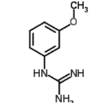 structure of CAS# 57004-60-1, 1-(3-Methoxyphenyl)Guanidine;MFCD04973396;N-(3-methoxyphenyl)guanidine;N-(3-Methoxy-phenyl)-guanidine