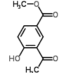 structure of CAS# 57009-12-8, Methyl 3-Acetyl-4-Hydroxybenzoate;methyl 3-acetyl-4-hydroxy-benzoate;MFCD06797942