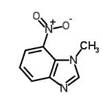structure of CAS# 57155-23-4, 1-Methyl-7-Nitro-1H-Benzimidazole;1H-Benzimidazole,1-methyl-7-nitro-;1-methyl-7-nitro-1H-benzo[d]imidazole