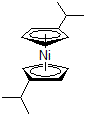 structure of CAS# 57197-55-4, Bis(Iso-Propylcyclopentadienyl)Nickel;Bis(I-Propylcyclopentadienyl)Nickel, Min. 98%;Bis(I-Propylcyclopentadienyl)Nickel,Min.98%;Bis(I-Propylcyclopentadienyl)Nickel,  98+%