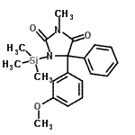 CAS#: 57326-22-4， 5-(3-Methoxyphenyl)-3-Methyl-5-Phenyl-1-(Trimethylsilyl)-2,4-Imidazolidinedione