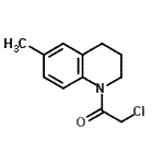 结构式 CAS# 57368-83-9, 2-氯-1-(6-甲基-3,4-二氢-1(2H)-喹啉基)乙酮