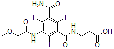 CAS#: 57469-53-1， N-[3-Carbamoyl-2,4,6-Triiodo-5-[(2-Methoxyacetyl)Amino]Benzoyl]-beta-Alanine