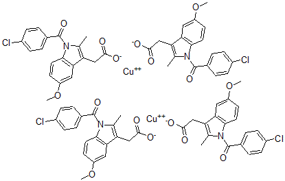 CAS#: 57596-11-9， 1-(4-Chlorobenzoyl)-5-methoxy-2-methyl-1H-Indole-3-acetic acid copper complex