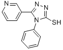 结构式 CAS# 57600-03-0, 4-苯基-5-吡啶-3-基-4H-[1,2,4]三唑-3-硫醇