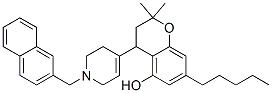 CAS#: 57645-12-2， 3,4-Dihydro-2,2-Dimethyl-7-Pentyl-4-[1,2,3,6-Tetrahydro-1-(2-Naphthalenylmethyl)Pyridin-4-Yl]-2H-1-Benzopyran-5-Ol