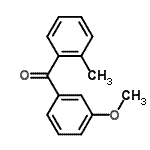 structure of CAS# 57800-65-4, (3-Methoxyphenyl)(2-Methylphenyl)Methanone;3-Methoxy-2'-methylbenzophenone