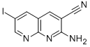structure of CAS# 578007-69-9, 2-Amino-6-Iodo-[1,8]Naphthyridine-3-Carbonitrile;2-Amino-6-Iodo-1,8-Naphthyridine-3-Carbonitrile