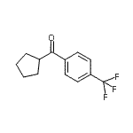 structure of CAS# 578027-07-3, Cyclopentyl[4-(Trifluoromethyl)Phenyl]Methanone;cyclopentyl 4-trifluoromethylphenyl ketone