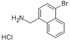 structure of CAS# 578029-09-1, (4-Bromo-Naphth-1-Yl)Methylamine Hydrochloride;(4-Bromonaphthalen-1-Yl)Methanamine Hydrochloride;(4-BROMO-NAPHTH-1-YL)METHYLAMINE HYDROCHLORIDE;(4-Bromonaphthalen-1-Yl)Methylamine, Hcl