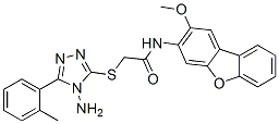 CAS#: 578762-73-9， 2-[[4-Amino-5-(2-Methylphenyl)-4H-1,2,4-Triazol-3-Yl]Thio]-N-(2-Methoxy-3-Dibenzofuranyl)-Acetamide