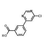 structure of CAS# 579476-50-9, 3-(6-Chloro-4-Pyrimidinyl)Benzoic Acid;3-(6-chloropyrimidin-4-yl)benzoic acid;MFCD13195601