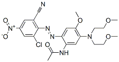 CAS#: 58049-96-0， N-[5-[Bis(2-Methoxyethyl)Amino]-2-[(2-Chloro-6-Cyano-4-Nitrophenyl)Azo]-4-Methoxyphenyl]-Acetamide