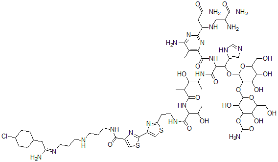 CAS#: 58071-32-2， N(1)-(3-((3-((2-(4-Chlorocyclohexyl)-1-Iminoethyl) Amino)Propyl)Amino)Propyl)-Bleomycinamide
