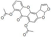 CAS#: 58086-34-3， (3aR,12cS)-3a,12c-Dihydro-6,8-Dihydroxy-7H-Furo[3',2':4,5]Furo[2,3-c]Xanthene-7-One Diacetate