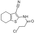structure of CAS# 58125-41-0, 3-Chloro-N-(3-Cyano-4,5,6,7-Tetrahydro-1-Benzothien-2-Yl)Propanamide;3-Chloro-N-(3-Cyano-4,5,6,7-Tetrahydrobenzothiophen-2-Yl)Propanamide;3-Chloro-N-(3-Cyano-4,5,6,7-Tetrahydrobenzothiophen-2-Yl)Propionamide;St5051782