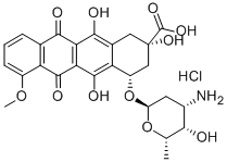 CAS#: 58199-96-5， 8-Desacetyl-8-Carboxy Daunorubicin Hydrochloride