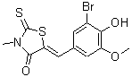 CAS#: 58215-51-3， (5Z)-5-(3-Bromo-4-Hydroxy-5-Methoxybenzylidene)-3-Methyl-2-Thioxo-1,3-Thiazolidin-4-One