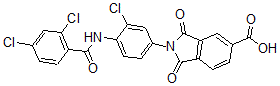 CAS#: 5836-69-1， 2-[3-Chloro-4-[(2,4-dichlorobenzoyl)amino]phenyl]-1,3-dioxoisoindole-5-carboxylic acid