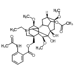 CAS#: 58480-81-2， [(1beta,5xi,6beta,9xi,10alpha,16beta,17xi)-14-Acetoxy-20-Ethyl-7,8-Dihydroxy-1,6,16-Trimethoxyaconitan-4-Yl]Methyl 2-Acetamidobenzoate