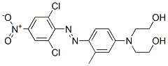 结构式 CAS# 58528-60-2, 2,2'-[[4-[(2,6-二氯-4-硝基苯基)偶氮]-3-甲基苯基]亚氨基]二乙醇