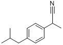 structure of CAS# 58609-73-7, 2-(4-Isobutylphenyl)Propanenitrile;2-(4-Isobutylphenyl)Propanenitrile;2-(4-Isobutylphenyl)Propionitrile;C04469