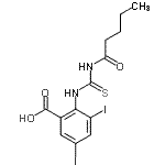 CAS#: 586391-25-5， 3,5-Diiodo-2-[(Pentanoylcarbamothioyl)Amino]Benzoic Acid