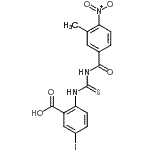 CAS#: 586391-71-1， 5-Iodo-2-{[(3-Methyl-4-Nitrobenzoyl)Carbamothioyl]Amino}Benzoic Acid