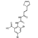 CAS#: 586392-09-8， 3,5-Dibromo-2-({[3-(2-Furyl)Acryloyl]Carbamothioyl}Amino)Benzoic Acid