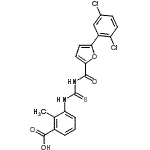 CAS#: 586392-37-2， 3-({[5-(2,5-Dichlorophenyl)-2-Furoyl]Carbamothioyl}Amino)-2-Methylbenzoic Acid