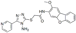 CAS#: 586995-44-0， 2-[[4-Amino-5-(Pyridin-3-Yl)-4H-1,2,4-Triazol-3-Yl]Thio]-N-(2-Methoxy-3-Dibenzofuranyl)-Acetamide