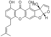 CAS#: 58775-50-1， (3aR,12aR)-3a,12a-Dihydro-3a,4,6-trihydroxy-9-(3-methyl-2-butenyl)-5H-Furo[3',2':4,5]furo[3,2-b]xanthen-5-one