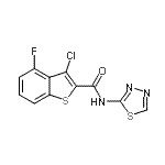 CAS#: 588674-12-8， 3-Chloro-4-Fluoro-N-(1,3,4-Thiadiazol-2-Yl)-1-Benzothiophene-2-Carboxamide