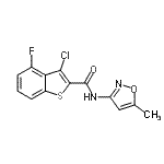 CAS#: 588675-34-7， 3-Chloro-4-Fluoro-N-(5-Methyl-1,2-Oxazol-3-Yl)-1-Benzothiophene-2-Carboxamide