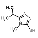 structure of CAS# 588680-36-8, 5-Isopropyl-4-Methyl-4H-1,2,4-Triazole-3-Thiol;3-isopropyl-4-methyl-1H-1,2,4-triazole-5(4H)-thione;4-methyl-5-(methylethyl)-1,2,4-triazole-3-thiol;4-methyl-5-(propan-2-yl)-4H-1,2,4-triazole-3-thiol