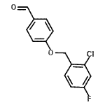 结构式 CAS# 588681-51-0, 4-[(2-氯-4-氟苄基)氧基]苯甲醛