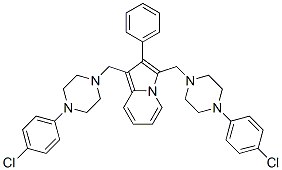 CAS#: 58892-64-1， 1,3-Bis[[4-(4-Chlorophenyl)-1-Piperazinyl]Methyl]-2-Phenylindolizine
