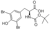 structure of CAS# 58960-71-7, Boc-3,5-Dibromo-L-tyrosine;N-ALPHA-T-BUTOXYCARBONYL-L-(3,5-DIBROMO, 4-HYDROXY)PHENYLALANINE;N-ALPHA-T-BUTOXYCARBONYL-L-(3,5-DIBROMO)TYROSINE;BOC-PHE(3,5-BR 2, 4-OH)-OH