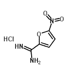 structure of CAS# 59-83-6, 5-Nitro-2-Furancarboximidamide Hydrochloride (1:1);5-Nitrofuran-2-carboximidamide hydrochloride