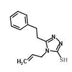 结构式 CAS# 590376-39-9, 4-烯丙基-5-(2-苯基乙基)-4H-1,2,4-三唑-3-硫醇