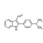结构式 CAS# 590390-96-8, 2-(4-异丙基苯基)-1H-吲哚-3-甲醛