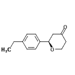 CAS 登录号：590419-88-8， (2R)-2-(4-乙基苯基)四氢-4H-吡喃-4-酮