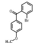 结构式 CAS# 59142-63-1, (2-溴苯基)(4-甲氧基苯基)甲酮