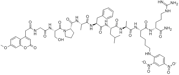 CAS#: 592544-81-5， Mca-Gly-Ser-Pro-Ala-Phe-Leu-Ala-Lys(Dnp)-D-Arg-NH2