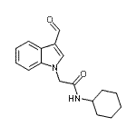 structure of CAS# 592546-44-6, N-Cyclohexyl-2-(3-Formyl-1H-Indol-1-Yl)Acetamide;N -Cyclohexyl-2-(3-formyl-indol-1-yl)-acetamide;N -Cyclohexyl-2-(3-formyl-indol-1-yl)-acetamide;N-Cyclohexyl-2-(3-formyl-indol-1-yl)-acetamide