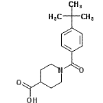 CAS#: 593261-87-1， 1-[4-(2-Methyl-2-Propanyl)Benzoyl]-4-Piperidinecarboxylic Acid